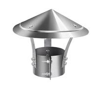 Cappello per Camino 304 Acciaio Inossidabile Cappellos Antipioggia 100mm 120mm 160mm 200mm Copertura di Ventilazione per Fumaiolo Cappuccio di Protezione(140mm)