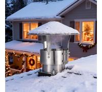 Cappello per Camino Antipioggia, Cappello per Camino in Acciaio Inossidabile, Copertura per Camino Isolamento per Stufa per Tubi da Stufa Esterni(110mm/4.33inch)