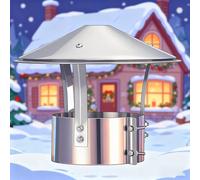 Cappello per Camino, Cappa per Camino, Cappa per Camino in Acciaio Inossidabile, Parte Superiore di Protezione Contro i volatili, estremità del Cappello di Protezione(130mm/5.2inch)