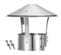 Cappello per Camino Con Parte Superiore Conica in Acciaio Inox,Tubo Di Scarico Del Tetto Cappello Antipioggia,Camino Da Tetto Cappello per Sfiato per Camino in Muratura Ester(125mm(4.92in))