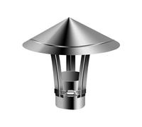 Cappello per camino in acciaio inossidabile Cappello del camino in acciaio inossidabile 304 con parte superiore conica regolabile for protezione antipioggia(20cm*8cm/7.8in*3.1in)