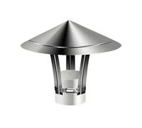 Cappello per camino in acciaio inossidabile Cappello del camino in acciaio inossidabile regolabile da 2 a 9, pollici, copertura tetto rotonda(9.9in)