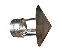 Cappello per camino in acciaio inossidabile Cappuccio antipioggia for camino Bird Guard for sfiato di scarico del tubo della stufa(150~160mm pipe)