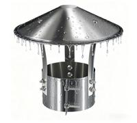 Cappello per Camino in acciaio inox, Cappello per Camino Conico, Copertura per Camino per Tutte Le Stagioni Protezione da Pioggia Neve per Tubi da Stufa Esterni(90mm/3.54inch)