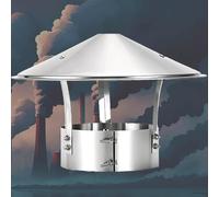 Cappello per Camino Rotondo Di Sfiato Copertura, Appello per Cappello Camino Conico, Cappello Antipioggia, Coperchio per Canna Fumaria per Camini, Stufa(220mm(8.7in))