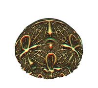 Cappello per capelli con orlo elasticizzato riutilizzabile da donna Ankh Simbolo egiziano Cuffia per a doppia impermeabile Cuffia da bagno