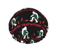 Cappello per capelli con orlo elasticizzato riutilizzabile da donna Bigf-oot Albero di Natale peloso Double Cuffia da a impermeabile Cuffia da bagno