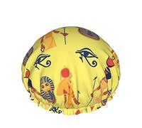 Cappello per capelli con orlo elasticizzato riutilizzabile da donna Cuffia per a impermeabile con occhi di faraone egiziano antico