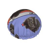 Cappello per capelli riutilizzabile con orlo elasticizzato da donna British Cat Alien Ufo DoubleCuffia da a impermeabile Cuffia da bagno