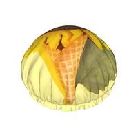 Cappello per capelli riutilizzabile con orlo elasticizzato da donna Cono di sole estivo Cuffia da a impermeabile doppia gialla Cuffia da bagno