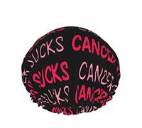 Cappello per capelli riutilizzabile con orlo elasticizzato da donna Il cancro succhia la consapevolezza del seno Doppia cuffia da a impermeabile Cuffia da bagno