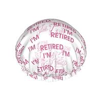 Cappello per capelli riutilizzabile con orlo elasticizzato da donna I'm Retired Retirement Partie DoubleCuffia da a impermeabile Cuffia da bagno
