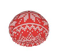 Cappello per capelli riutilizzabile con orlo elasticizzato da donna Mosaico natalizio Cuffia da a impermeabile doppia Cuffia da a rossa di Natale