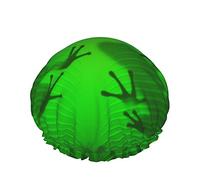 Cappello per capelli riutilizzabile con orlo elasticizzato da donna Tropical Frog Shadow On Leaf DoubleCuffia da a impermeabile Cuffia da bagno