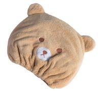 Cappello per capelli secchi, cappello in pile morbido con design cartoni animati per capelli, cappello da doccia elastico, asciugamano ad asciugatura rapida, turbante regolabile per donna, uomo, ju