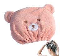 Cappello per capelli secchi, cappello in pile morbido con design cartoni animati per capelli, cappello da doccia elastico, asciugamano ad asciugatura rapida, turbante regolabile per donna, uomo, ju