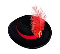 Cappello Per Cosplay Per Bambini | Hat Hat Con Sash E Féather | Copricapo Di Novità Per Copricapo Traspirante | Mrnivali E Mascherate Per Le Prestazioni Del Palcoscenico Pronto Per Bambini Compatibili