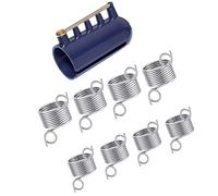 Cappello per dita a maglia, 9 pezzi, guida a filo, con 1 guida per filo e 8 ditali in acciaio inox