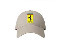Cappello per Ferrari, Ad Asciugatura Rapida Traspirante Outdoor Berretto Corsa Unisex Adulto,Beige