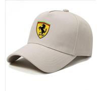 Cappello per Ferrari, Classico Look Comodo Quando Lo Indossate Ottima qualità Cappello Unisex Adulto,Beige