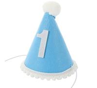 Cappello Per Il 1° Compleanno Fascia a Cono Cappelli Da Festa Compleanno Cappello Da Festa Di Due Anni Cappello Primo Compleanno Ragazzino Blue Tessuto Non Tessuto Vaguelly