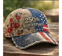 Cappello per il 250° anniversario per il 2° anniversario. Questo è un accessorio festivo significativo che viene indossato durante la festa dell'anniversario. (blu, taglia unica)