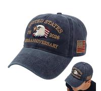 Cappello per il 250° compleanno, copricapo per festeggiare i 250 anni, cappello patriottico, per viaggi, vacanze, scuola, pendolari, campeggio, escursionismo, sport, uscita, spiaggia, blu navy