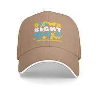 Cappello per la sensibilizzazione sulla sindrome di Down, Rock Your Socks, Nastro Blu e Giallo, Cappellino da Baseball per la