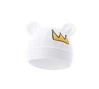 Cappello per neonati copricapo morbido e confortevole cappello da ospedale decorazione cappelli fetali per 2025 primavera autunno ospedale per bambino, Corona Bianca, Taglia unica