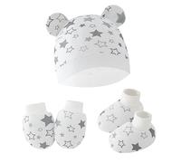 Cappello Per Neonato Guanti E Calzini Antigraffio Set Copricapo In Cotone Guanti Anti-graffio E Coprigambe Ragazzi Ragazze Accessori Abbigliamento Bambini