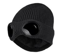 Cappello Per Occhiali Alla Moda In 1 Pezzo, Cappello Da Sci, Cappello Lavorato A Maglia Autunnale E Invernale, Cappello Sportivo, Cappello Caldo Antivento, Attrezzatura Da Esterno (Nero)