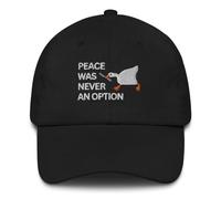 Cappello per papà, Meme Goose with a Knife, Peace was Never an Option, Detto divertente, Regalo per lui, Regalo per il suo papà Cap, nero, Taglia unica