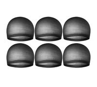 Cappello per parrucca, rete nera a maglia, 6 pezzi di cappelli, parrucche in rete, per donne, uomini, attori, feste, Natale, Halloween, costume quotidiano, cosplay, danza, fotografia
