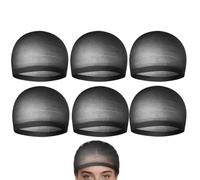 Cappello per parrucca, rete nera a maglia, 6 pezzi, parrucca per capelli invisibile, per donne, uomini, attori, feste, Natale, Halloween, costume quotidiano, cosplay, danza fotografica