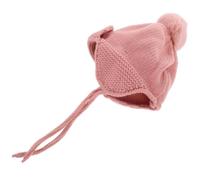 Cappello per Ragazzo Ragazza Lavorato a Maglia Rosa Orecchie e Laccetti | Maglia a Waffle Morbida, Copertura Completa delle Orecchie, Stile Tenero e Giocoso, per Autunno e Inverno