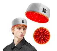 Cappello per terapia a luce rossa, 120 LED per la ricrescita dei capelli con luce a infrarossi vicini, doppia lunghezza d’onda 660 nm & 850 nm, con modalità respiro-pulsata per capelli diradati