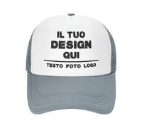 Cappello Personalizzato Visiera Berretto Personalizzabile con Foto/Logo/Text Cappellini Personalizzati Traspirante Cappellino Trucker Evento Aziendale Cerimonia Laurea Team Building Sconto quantità