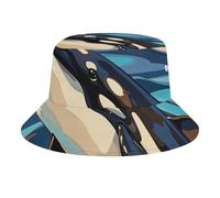 Cappello Pescator, Orca Killer Whale Print Cappello da Sole Unisex, Tesa Larga Cappelli da Spiaggia per Donna Pesca All'Aperto