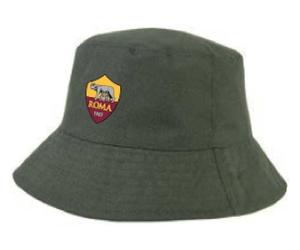 Cappello pescatora con ricamo - AS Roma - Verde