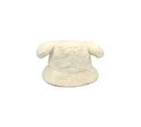 cappello pescatore bucket da donna pile pelliccia sintetica bianco orecchie c160