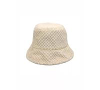cappello pescatore bucket da donna pile pelliccia sintetica bianco perle c168
