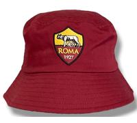 Cappello pescatore in tessuto rosso logo - AS Roma