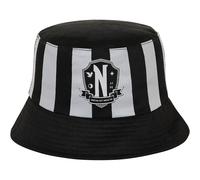 Cappello Pescatore Wednesday Addams Righe Grigie Cotone Ufficiale