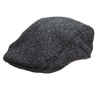 Cappello Piatto Da Uomo In Harris Tweed A Righe A V V D'Argento
