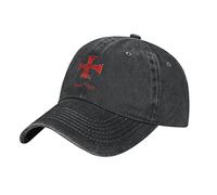 Cappello Piatto Deus Vult Crusader Templar Cross Cappello Casuale,Traspirante Trucker Cappello Visiera Baseball per Outdoor Donna Unisex