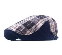 Cappello Piatto Retro A Righe A Scacchi Per Uomini Regolabile