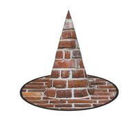 Cappello pieghevole a tesa larga per Halloween, con stampa di vecchi muri, adatto per cosplay, feste in maschera e carnevale, 1 pezzo