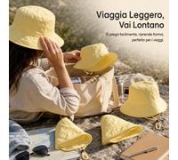 Cappello Pieghevole Donna Estivo a Tesa Larga Asciugatura Rapida | per l'aperto