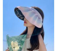 Cappello pieghevole per protezione solare con parte superiore cava ventilata, cappello alla pescatora regolabile in nylon per donne e uomini, traspirante, a tesa larga, per pesca, spiaggia, viaggi