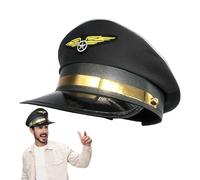 Cappello pilota, Airplane Halloween Costume Cap in costume pilota - Cappello da marinai Cappello per adulti PILOT Airline Capone Capitano per il Capitano Halloween Party Cosplay Forniture